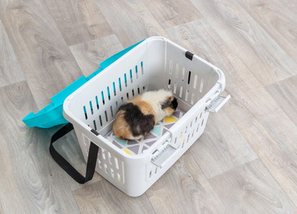 Trixie Midi-Capri Transportbox - 44 cm, türkis/silber