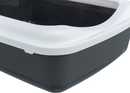 Trixie Katzentoilette Classic - Dunkelgrau/Weiss, mit Rand