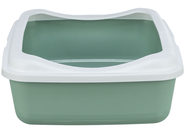 Trixie Katzentoilette Classic – mit Rand, salbei/weiss