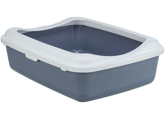 Trixie Katzentoilette Classic mit Rand lila/weiss