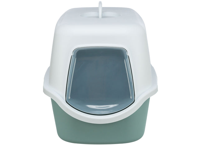 Trixie Vico Katzentoilette - mit Haube, salbei/weiss