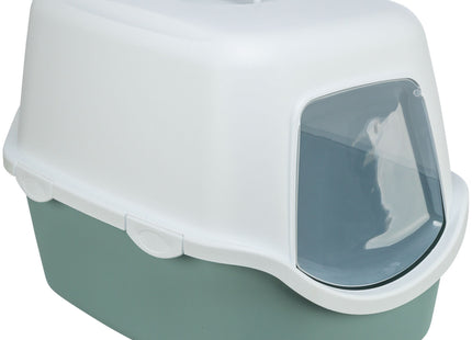 Trixie Vico Katzentoilette - mit Haube, salbei/weiss