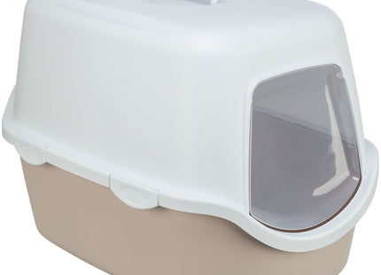 Trixie Katzentoilette Vico - mit Haube, blush/weiss