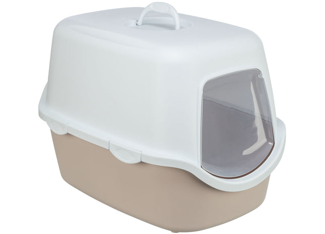Trixie Katzentoilette Vico - mit Haube, blush/weiss