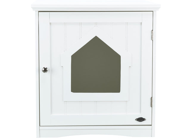 Trixie Katzenhaus für Katzentoilette – Weiss, 49x51x51cm