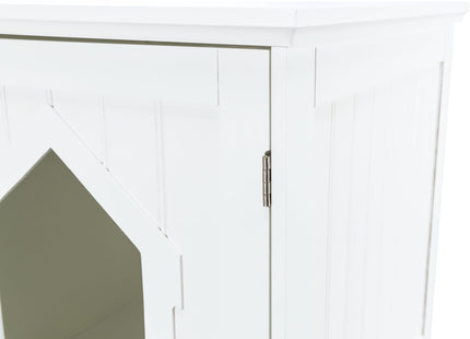 Trixie Katzenhaus für Katzentoilette – Weiss, 49x51x51cm