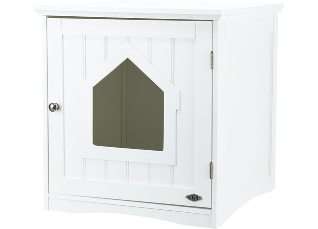 Trixie Katzenhaus für Katzentoilette – Weiss, 49x51x51cm