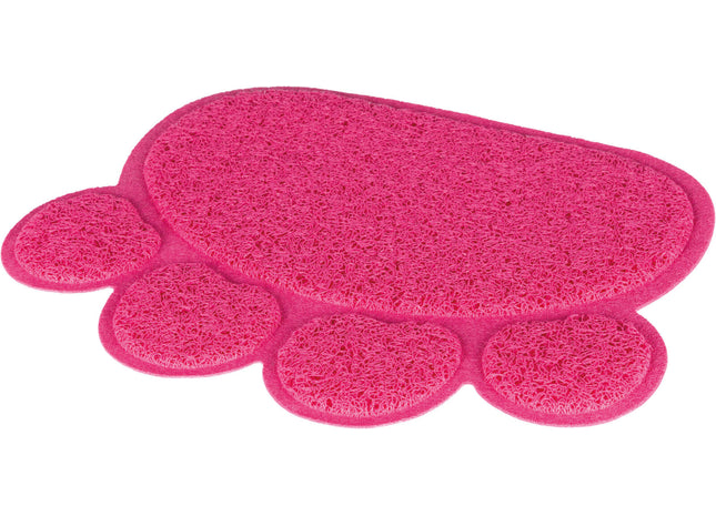 Trixie Vorleger Pfote - Katzentoilette PVC pink 40x30cm
