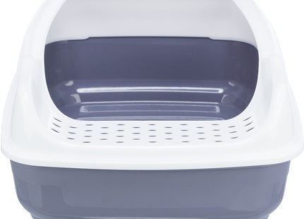 Trixie Katzentoilette Delio grau/weiss mit Rand