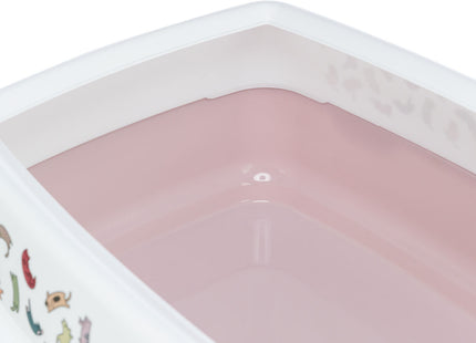Trixie Delio Katzentoilette – flieder/weiss, mit Rand