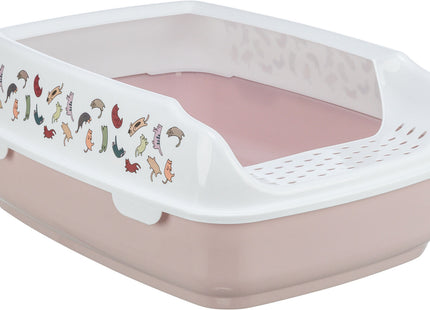 Trixie Delio Katzentoilette – flieder/weiss, mit Rand