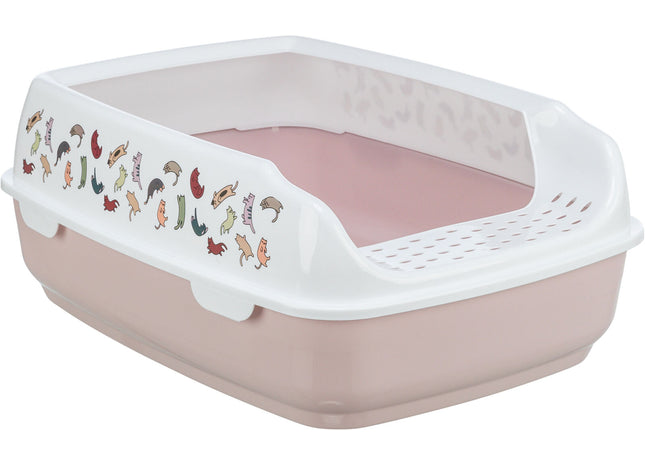 Trixie Delio Katzentoilette – flieder/weiss, mit Rand