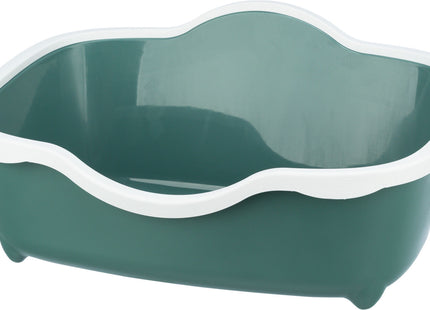 Trixie Katzentoilette Davio – mit Rand, grün/weiss