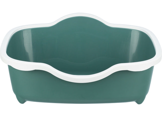 Trixie Katzentoilette Davio – mit Rand, grün/weiss