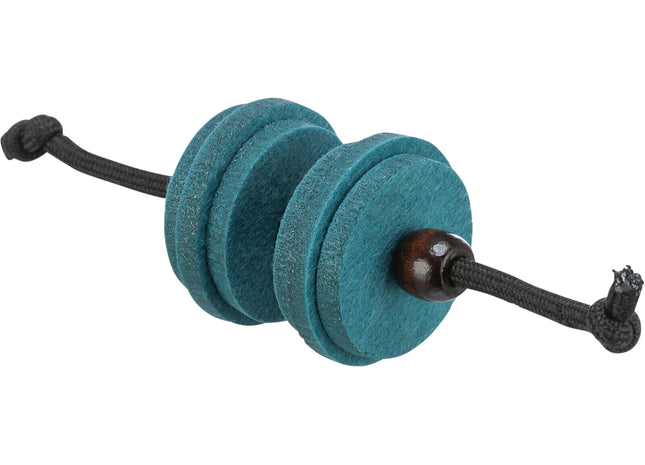 Trixie Hantel am Band – Katzenspielzeug Filz/Holz 13cm