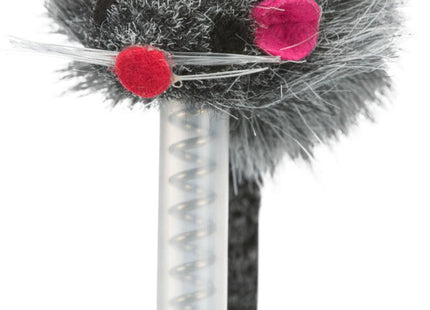 Trixie Spielring mit Fellmaus, 24 cm - Interaktives Katzenspielzeug mit kuscheliger Fellmaus für stundenlangen Spielspass