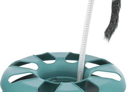 Trixie Spielring mit Fellmaus, 24 cm - Interaktives Katzenspielzeug mit kuscheliger Fellmaus für stundenlangen Spielspass