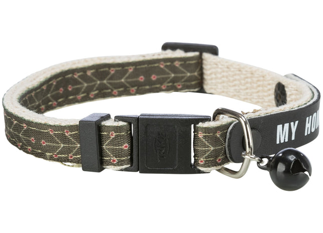 Trixie Katzenhalsband My Home - olivgrün beige