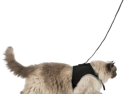 Trixie Softgeschirr mit Leine Katze XL schwarz