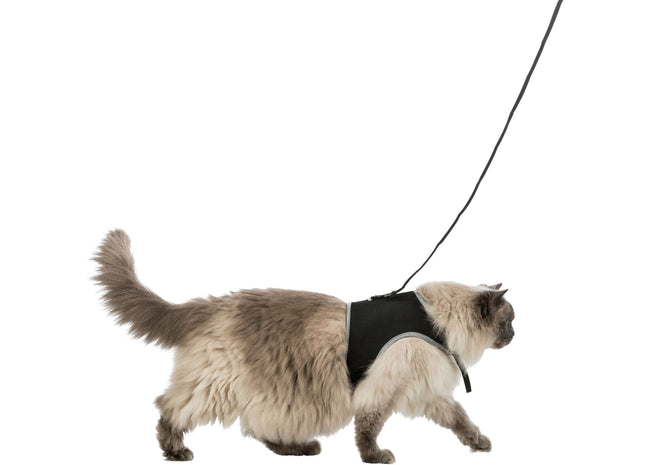 Trixie Softgeschirr mit Leine Katze XL schwarz