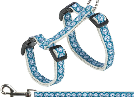 Trixie Katzen-Halsband Good Luck - Nylon Blau/Grau