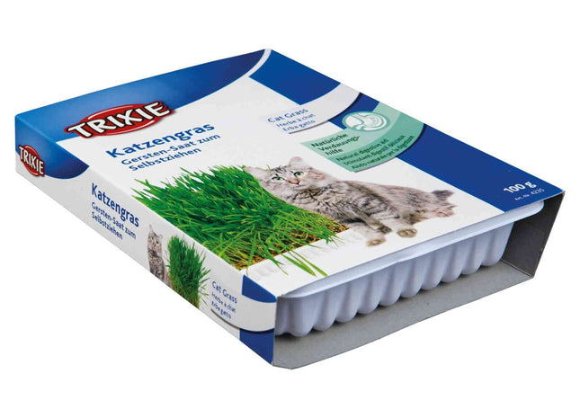 Trixie Katzengras-Schale ca. 100 g, hochwertiges Katzengras für die Gesundheit und das Wohlbefinden Ihrer Katze