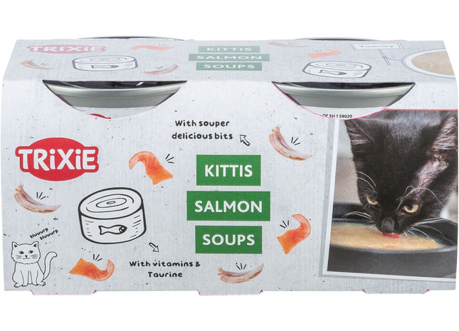 Trixie Soup mit Huhn & Lachs – Katzenfutter 4×80g