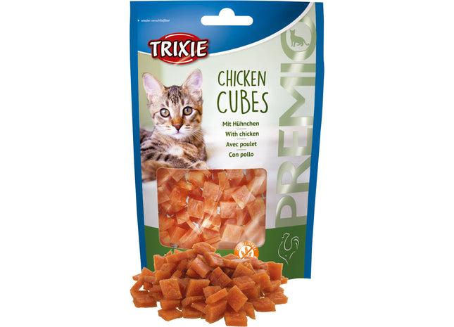 Trixie PREMIO Chicken Cubes - Katzen-Snack, 50g