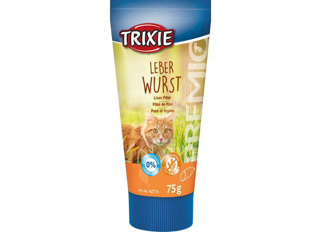 Trixie Premio Leberwurst - Katzensnack, 12 x 75g