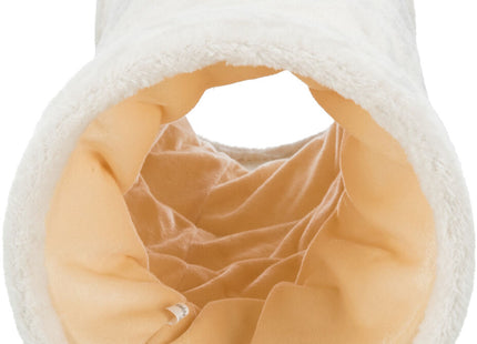 Trixie Crunch Plüschtunnel – Plüsch, beige, ø22cm