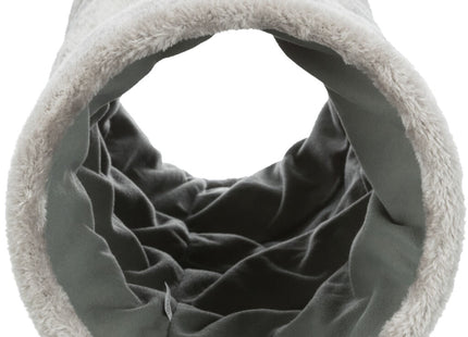 Trixie Spieltunnel – Plüsch, grau, ø22×60cm