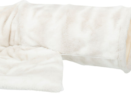 Trixie Spieltunnel Nelli - Plüsch, weiss taupe