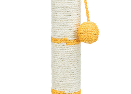 Trixie Sisal-Platte mit Stamm und Ball - Robuste Kratzmatte für Katzen mit integriertem Spielball