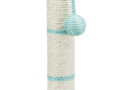 Trixie Sisal-Platte mit Stamm und Ball - Robuste Kratzmatte für Katzen mit integriertem Spielball