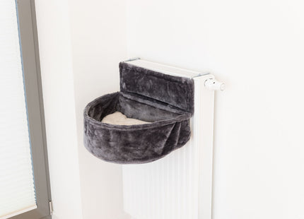 Trixie Kuschelsack für Heizkörper – Plüsch dunkelgrau