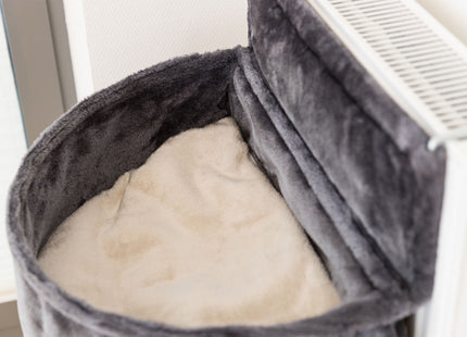 Trixie Kuschelsack für Heizkörper – Plüsch dunkelgrau