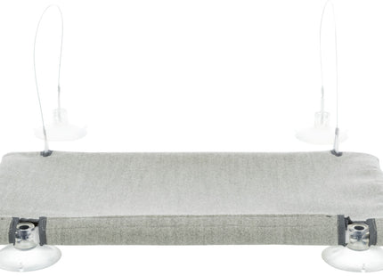 Trixie Fenster-Liegeplatz - Velours, grau, 50×30cm