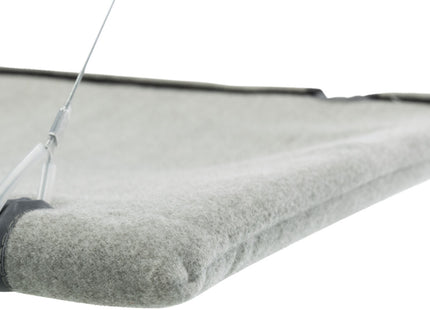 Trixie Fenster-Liegeplatz - Velours, grau, 50×30cm