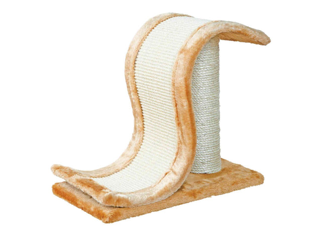 Trixie Inca Sisal-Kratzwelle auf Stamm 39 cm - Robuste Kratzwelle für Katzen zur Krallenpflege und zum Spielen