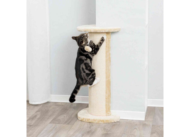Beige Kratzsäule Lorca von Trixie für glückliche Katzen