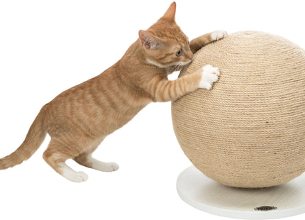 Trixie Kratzball auf Platte - Jute, Holz, ø29cm