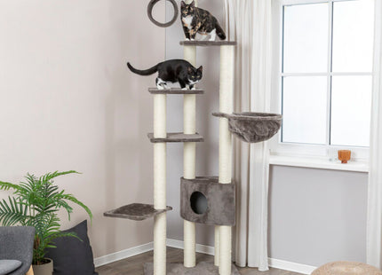 Trixie Kratzbaum Madrid - deckenhoch, grau, Katzenmöbel
