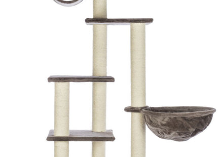 Trixie Kratzbaum Madrid - deckenhoch, grau, Katzenmöbel