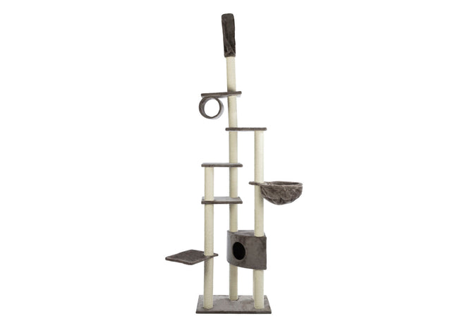 Trixie Kratzbaum Madrid - deckenhoch, grau, Katzenmöbel