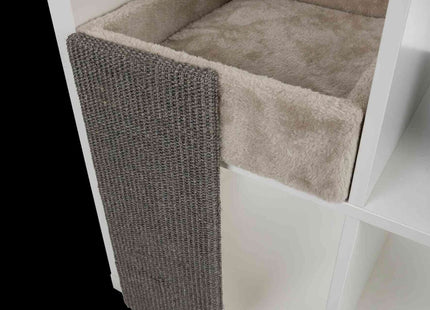 Trixie Katzenbett - Regalbett mit Kratzbrett lichtgrau