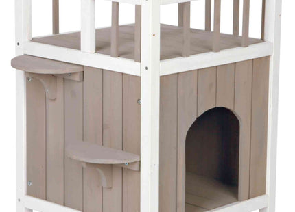 Trixie Natura Cat's Home – Katzenhaus grau/weiss