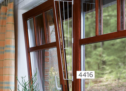 Sicherheitsgitter für Fenster in Weiss, Ecke, von Trixie