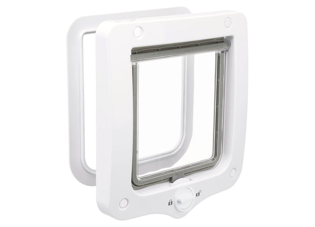 Trixie 2-Wege Freilauftür - Katzentür weiss klein