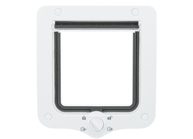 Trixie 4-Wege Freilauftür - Katzentür weiss 20x22cm