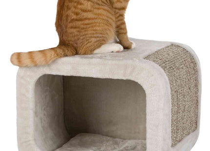 Trixie Kuschelhöhle Alicia - Katzenhöhle lichtgrau mit Holzfüssen